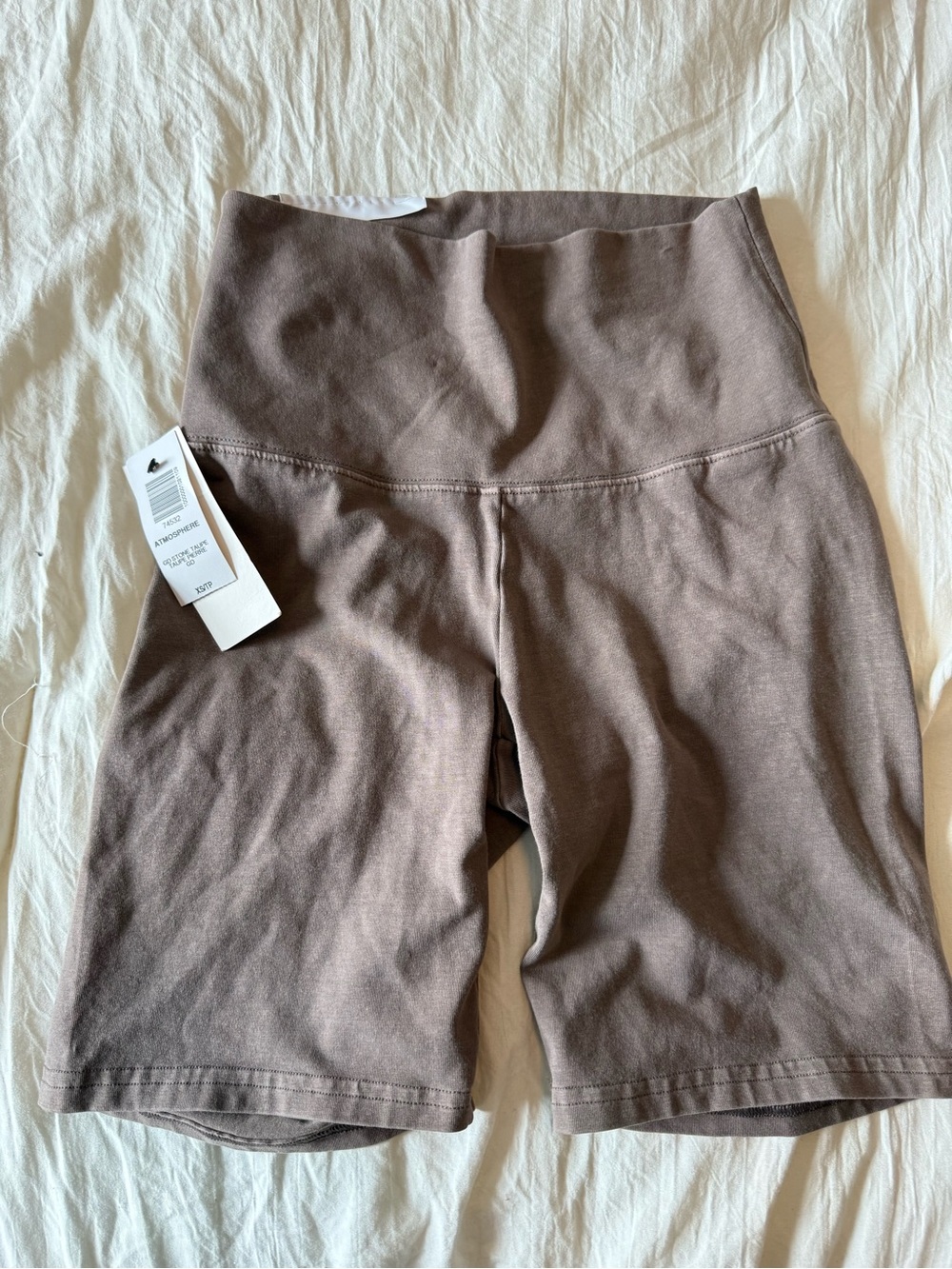 TNA Atmosphere High-Waist Bike Shorts in Brown